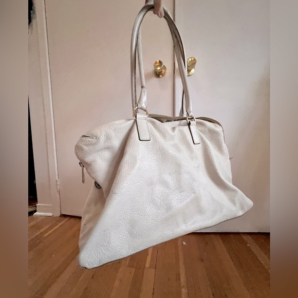 MICHAEL by Michael Kors leather cream shoulder bag purse - Picture 2 of 5